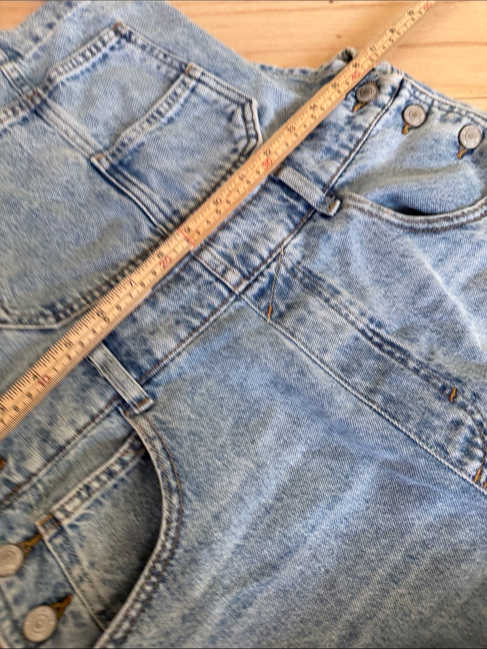 Free People Ziggy Shortall Short Overalls We The Free Light Blue Denim Size M - Picture 9 of 12